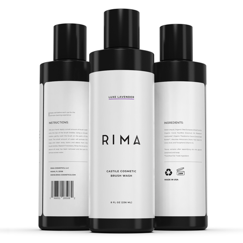 Minimalist Label for a luxury brand of cosmetic brush washes Design by KS BOY