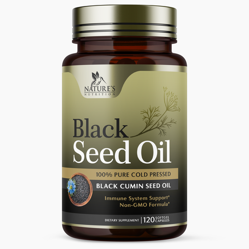 Natural Black Seed Oil Design Needed for Nature's Nutrition Design by Encephalon™