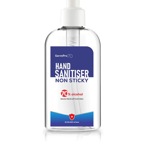 Design a Luxurious and Modern bottle label for Hand Sanitizer Product: GermPro 70!! Design by ᑎᗩᗷᗴᗴᒪ