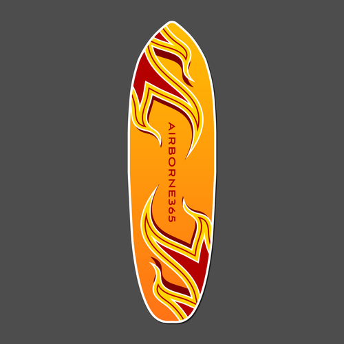 Surfboard Style Skate Deck Design Design by Digital Man ✅