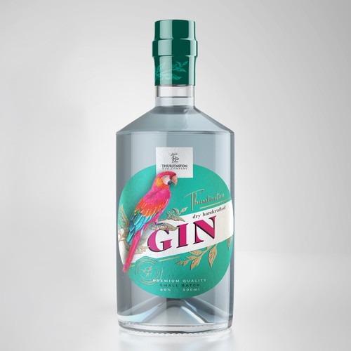 I am looking for the ultimate standout gin bottle label ,fresh ,colourful ,vibrant ,not to serious Design by ODDER STUDIO