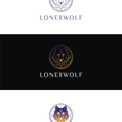 Wolf Sun/Moon Logo For Spiritual Website Design by MagesticD