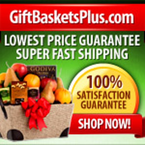 GiftBasketsPlus.com needs a new banner ad デザイン by maxweb