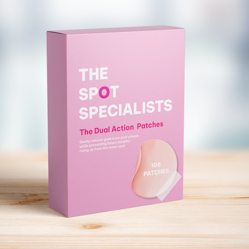 Pimple Patch PACKAGING to appeal to FEMALE BEAUTY user Design by Katyaa