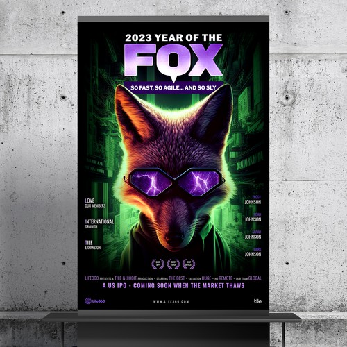 Life360 2023 Year of the Fox Poster Design by roppix