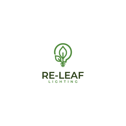 Re-LEAF Lighting logo Diseño de TMG!