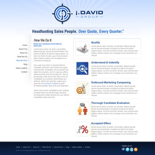 j. David Group needs a new website design Design por racob