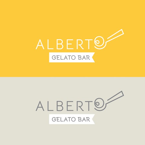 We need a creative interesting logo for gelato bar "Alberto Gelato Bar" Design by LOGStudio