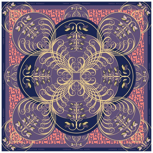 Pattern for silk scarf Design by ole_na