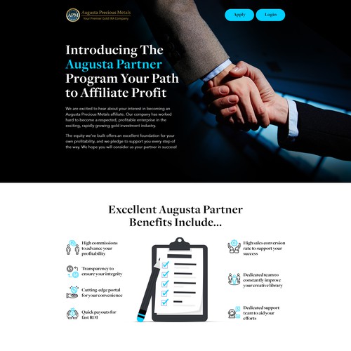 Affiliate Partner Program Landing Page Re-Design Design by Tushar K∎