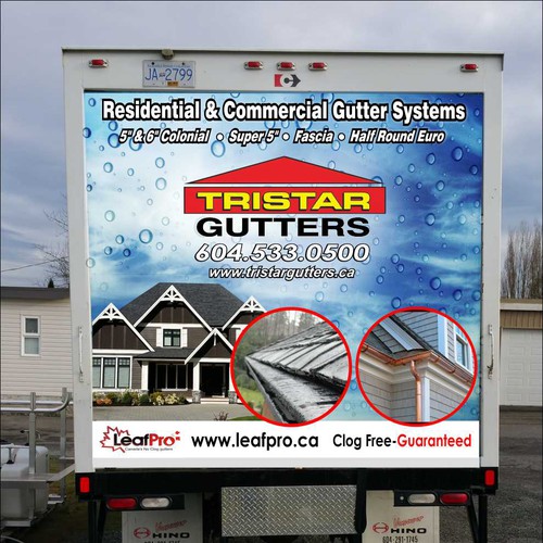 Tristar Gutter truck vehicle wrap (I AM HAVING A PRO INSTALL WRAP) Design by T i f a n y' s