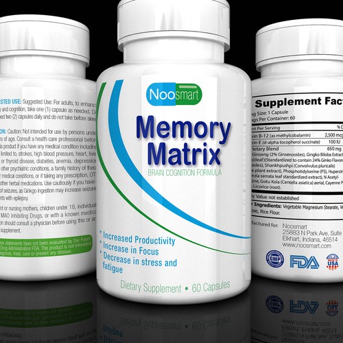 Creating a logo and pill bottle label for NooTropics supplements ...