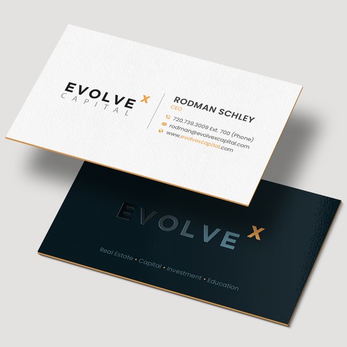 Design a Powerful Business Card to Bring EvolveX Capital to Life! Design by mushfico