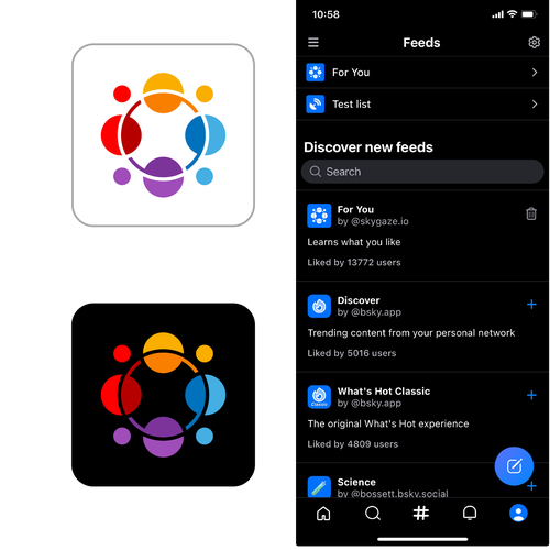 For You social media algorithm icon (app icon) Design by coi
