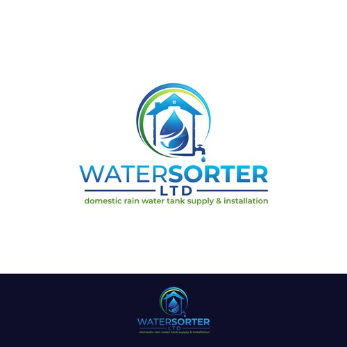 Design a catchy logo somehow detailing home rain water tank benefits. Design by prozper