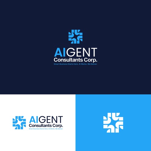 AI Agent Company: Appealing to small to medium sized businesses. Design by Yantoagri