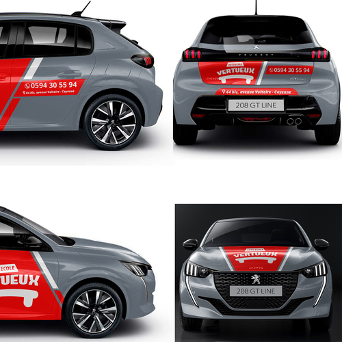 Simple Classy car design for a company that teach people how to drive Design by theANUNGs