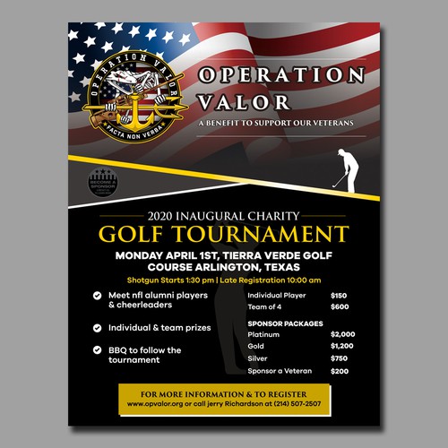 FLYER - Veteran's Charity Golf Tournament Design by Dzhafir