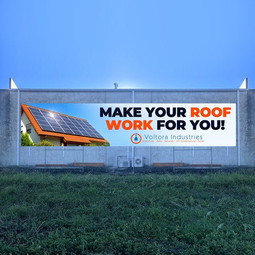 Voltora Industries Back Wall Banner Design by isuk