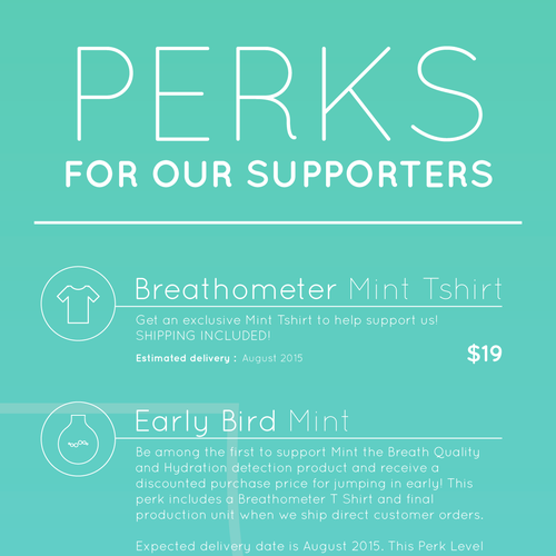4 HOUR CONTEST - Mint by Breathometer - Indiegogo campaign banner design! Design by Sebastian Roy