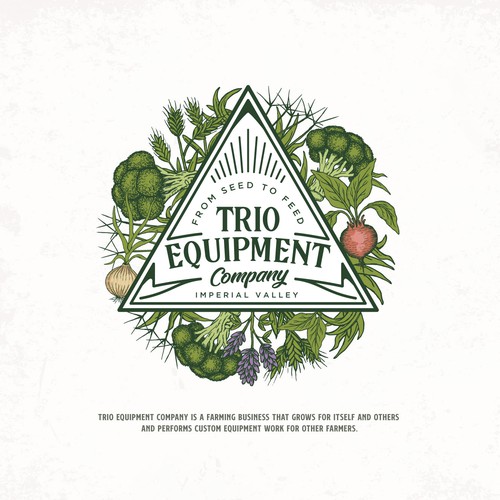 Design an agricultural logo for Trio Equipment Company Design by BestMaxa