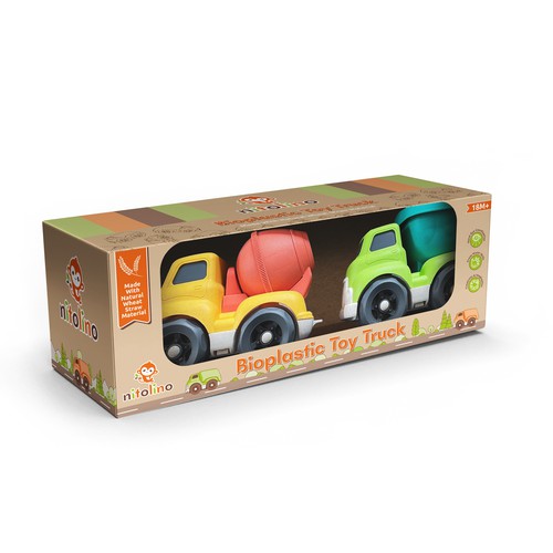 "Playful packaging design for a sustainable children toys brand" Design by laudes