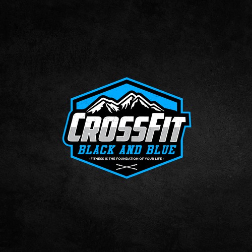 CrossFit Black & Blue -logo design Design by teknique®