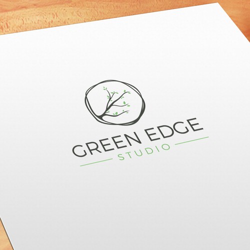 Design a nature-focused logo for Green Edge Studio, a sustainable landscape design start-up. Design by albert.d