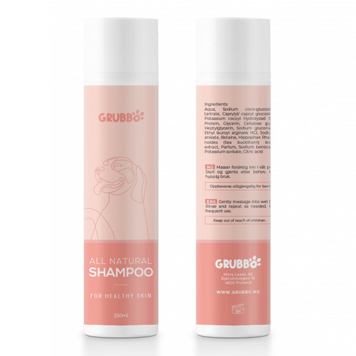 Design label for dog shampoo Design by intanamir