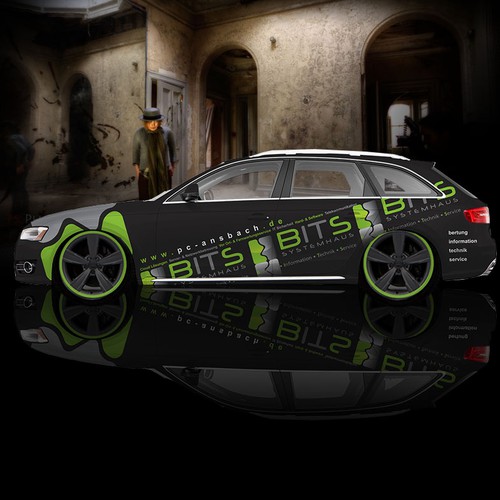 Modern car wrapping audi a4 b8 avant - it service, Car, truck or van wrap  contest