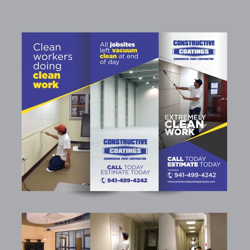 Commercial painting company brochure ad contest, looking for clean crisp look Ontwerp door Dzine Solution