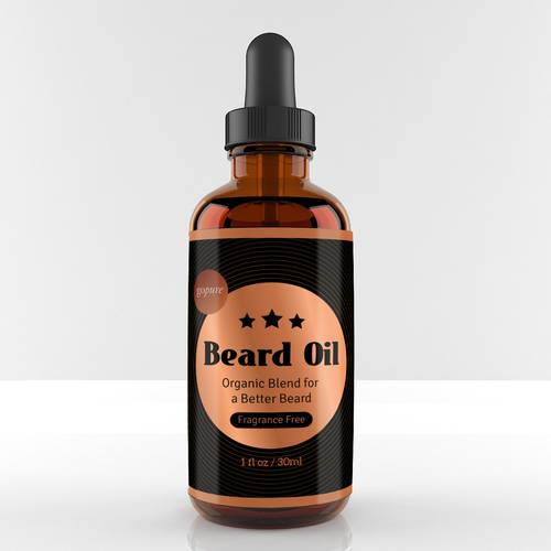 Create a High End Label for an All Natural Beard Oil! Design by RasterGraphics