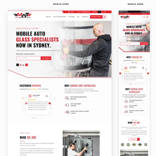 Design a clean and modern service based website home page Design by OMGuys™