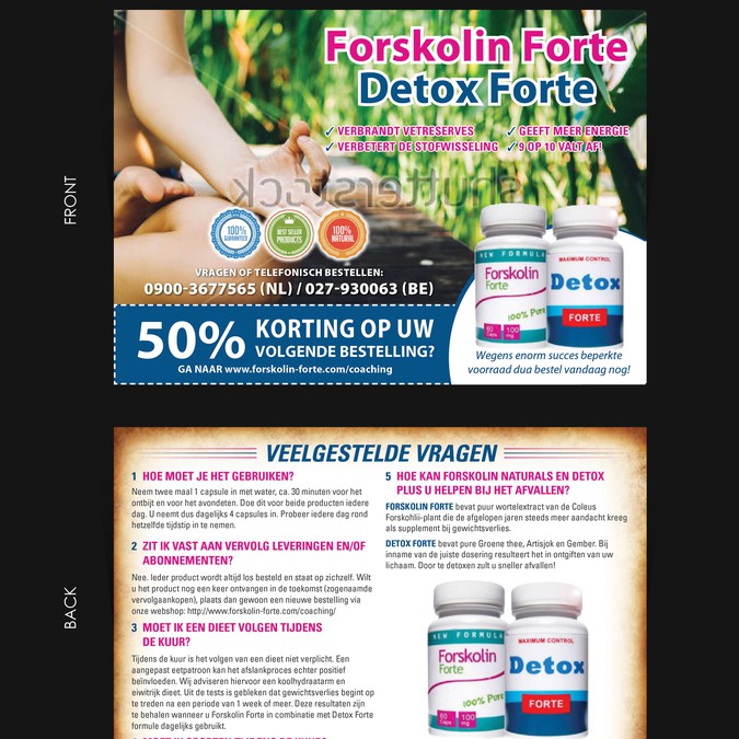 A5 Flyer Forskolin Forte And Detox Forte Redesign Postcard Flyer Or Print Contest 3116