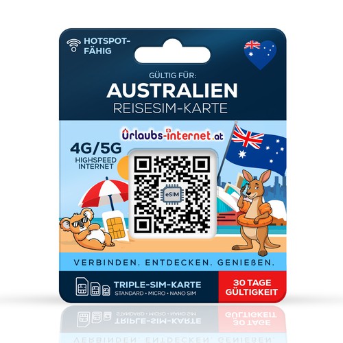 "International Travel SIM Packaging Template - Vibrant & Clean Retail Design" winning Logo & brand guide