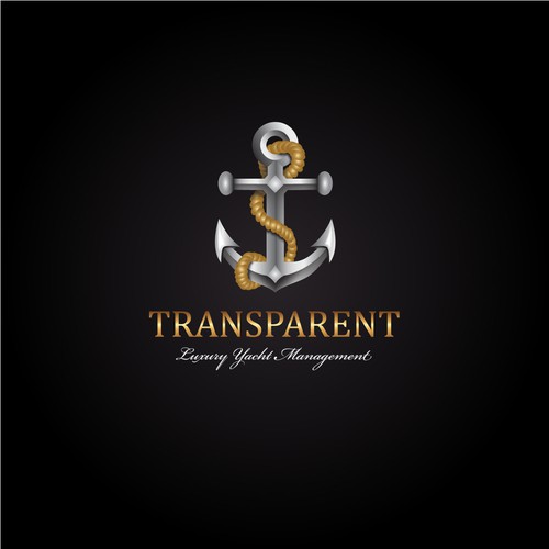 logo for TRANSPARENT Luxury Yacht Management Design by logosapiens™