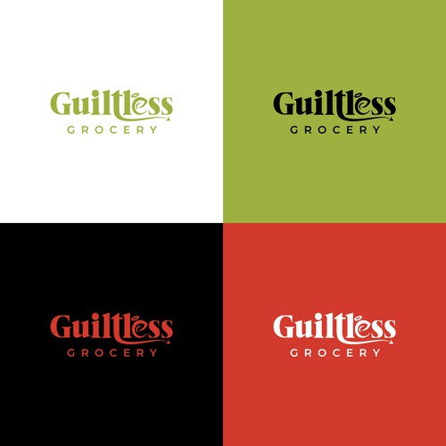 Simple Guiltless Grocery logo for healthy e-commerce store Design by saki-lapuff