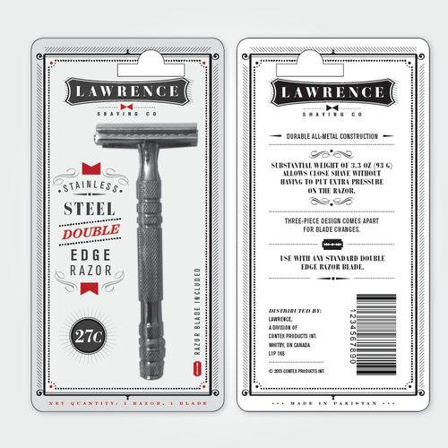 Designs | Create a Blister Card Design for Lawrence 27C Razor | Product ...