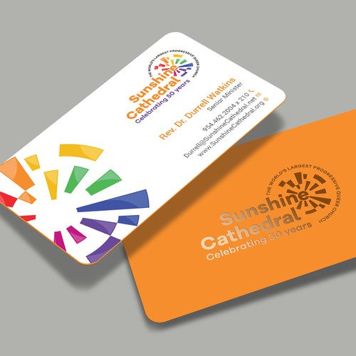 Business Card for Growing Progressing LGBTQ Church Design by a r t  ^ s t a r