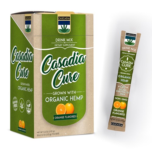 Package design for Hemp Infused drink Product packaging contest