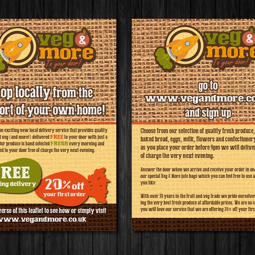 Veg & More needs an eye catching leaflet design! デザイン by Miss_Understood