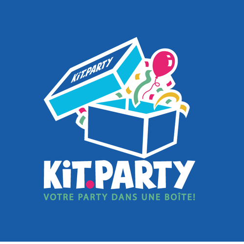 Design a fun logo for a businees offering a party in a box! Design by JairOs