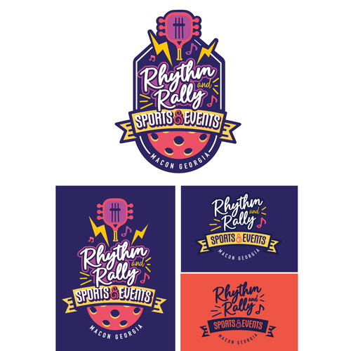 Music Meets Pickleball! Cool, musical logo for sports facility Design by PrettynPunk