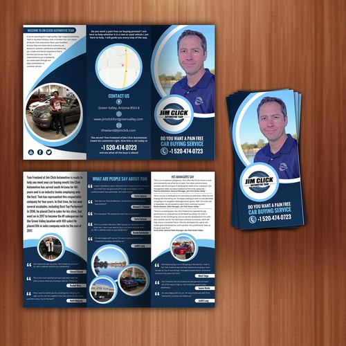Car Salesman Self promo brochure Brochure contest