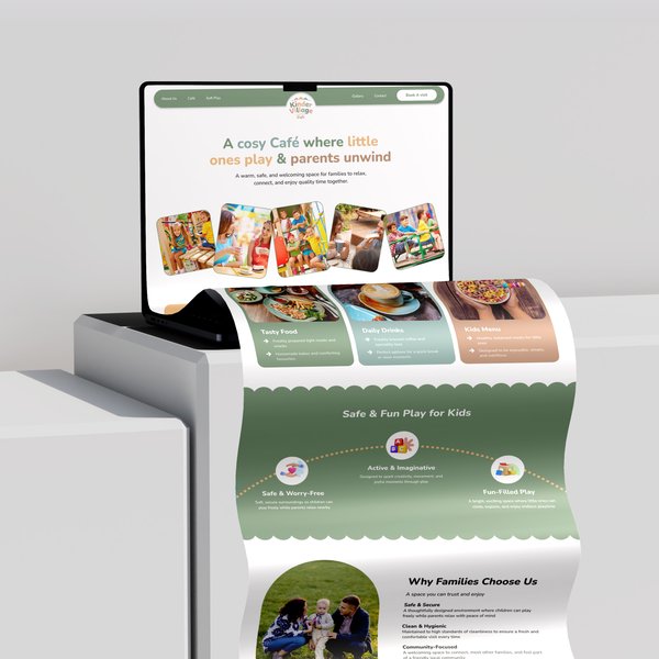 Design by Deeya.design™ titled "Cafe Website Design"