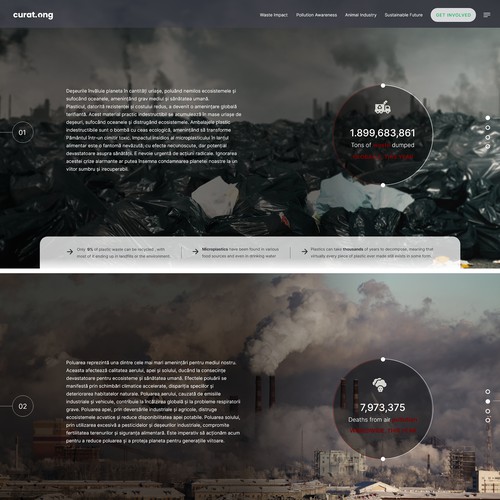 Earth in Focus: A Transformative  Web Experience Highlighting Waste, Pollution, and Sustainability Design by Pavlina_K