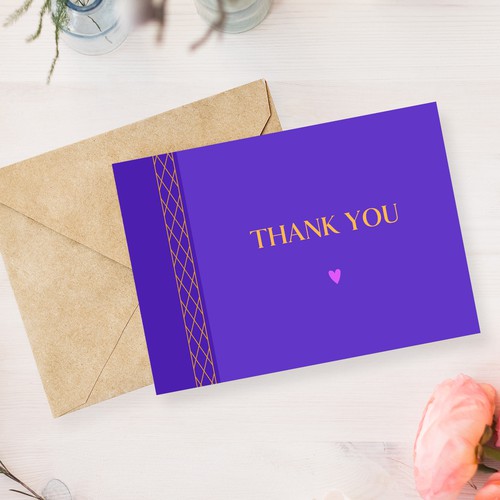 Thank you card design Design réalisé par Hanifa design