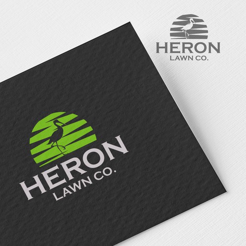 Modern Lawn Care Business with Heron Design by Mayes