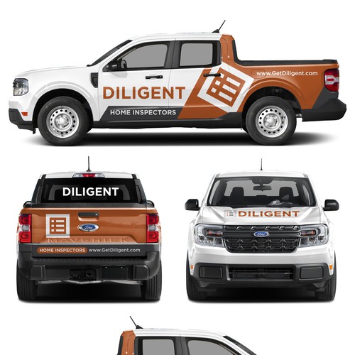 Design a modern and simple truck wrap for our home inspection company Design by Nadun Prabodana