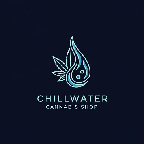 Chillwater Cannabis Shop Logo - Calm the Noise, Find Your Better Design by Kavinda Malaka